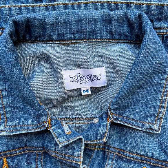 Revolt Jeans Denim Jacket | Sz M - Picture 3 of 6